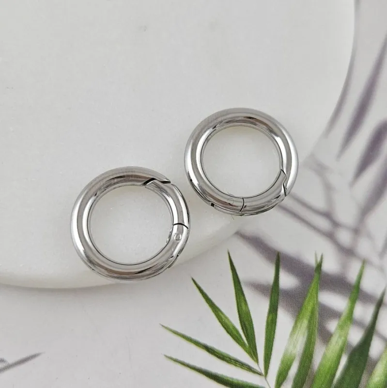 Замок карабин круглый ок. 18х3 мм нержавеющая сталь (10057-18) замок для украшений купить с доставкой по России | Интернет-магазин Viva Beads