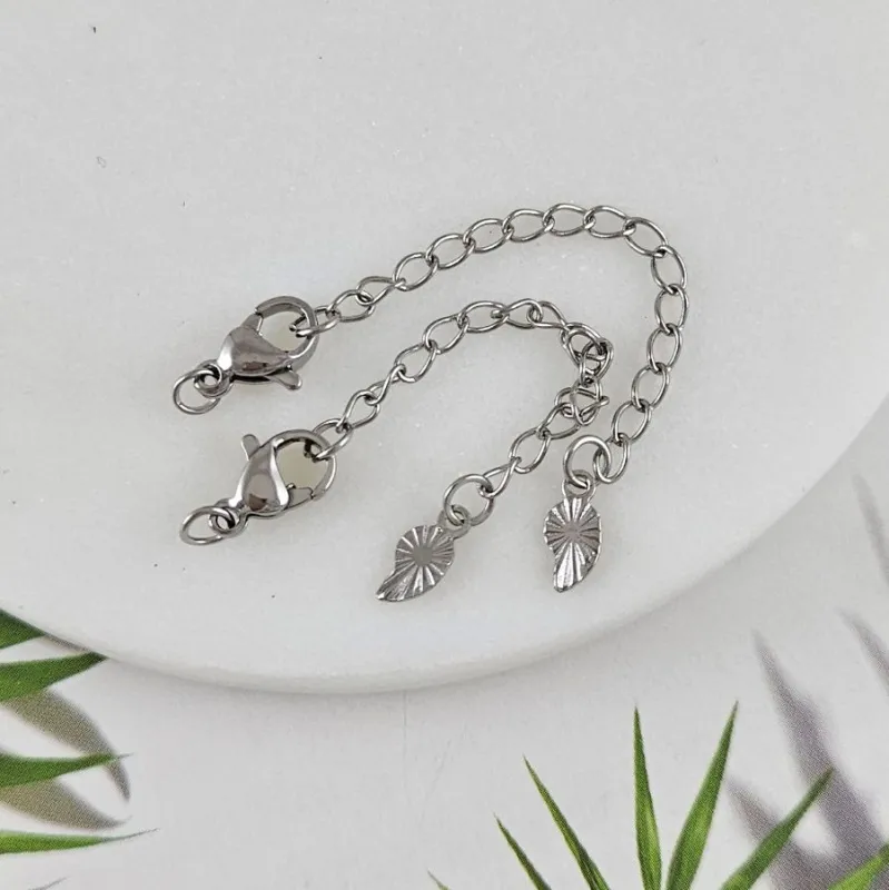 Замок лобстер 10 мм с удлинителем 5 см, нержавеющая сталь (10064-С) замок для украшений купить с доставкой по России | Интернет-магазин Viva Beads