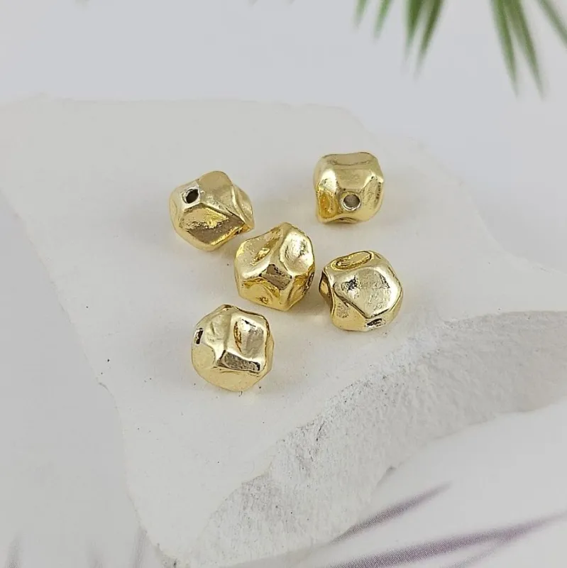 1 шт. Бусина разделитель фри форм 7.3x7.9 мм, позолота 14К (9977-З) купить в Воронеже | Заказать в интернет-магазине Viva Beads
