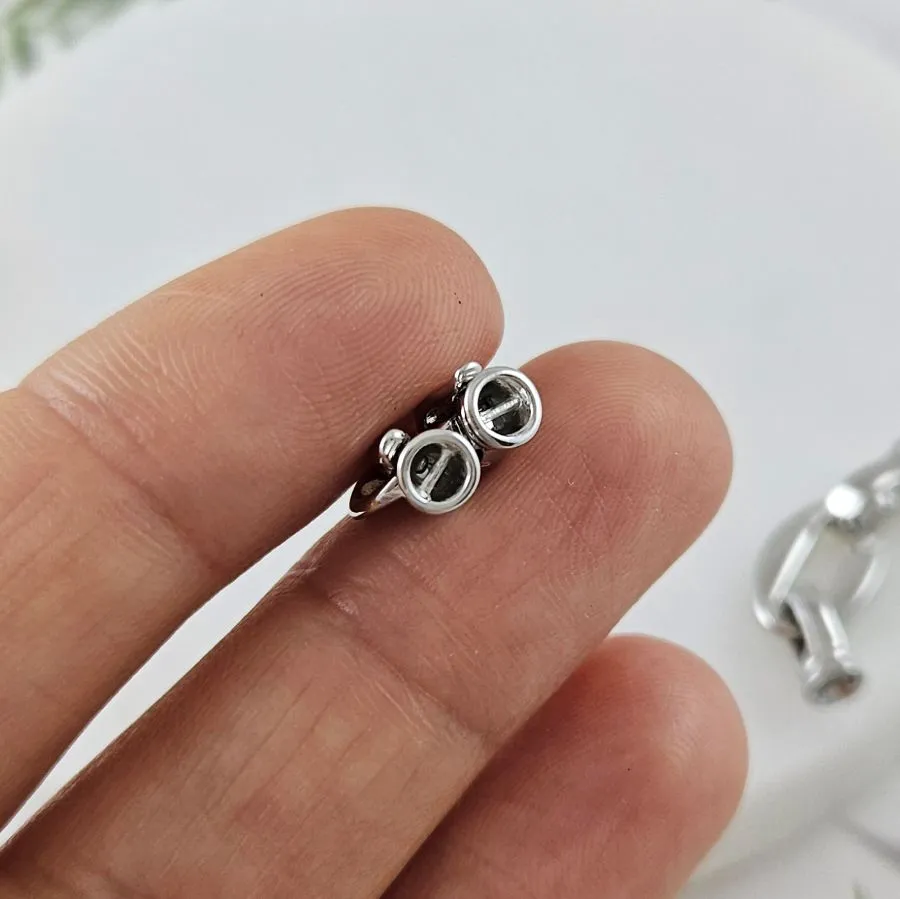 Замок овальный 15 мм с карабинами, родиевое покрытие (10046-Р) замок для украшений купить с доставкой по России | Интернет-магазин Viva Beads