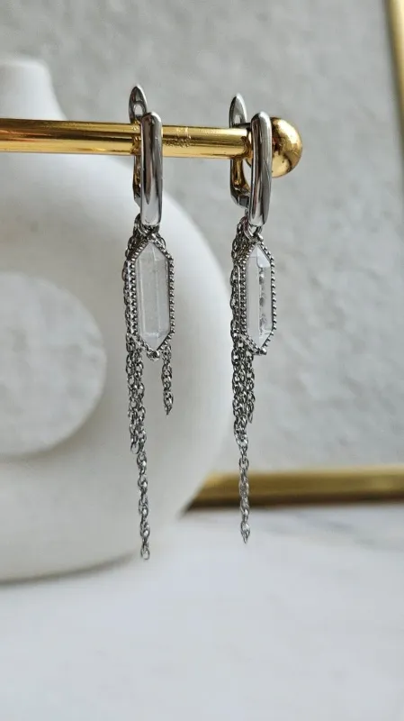 Северное Сияние — набор материалов для создания серёжек с хрустальными подвесками (НАБОР-69)