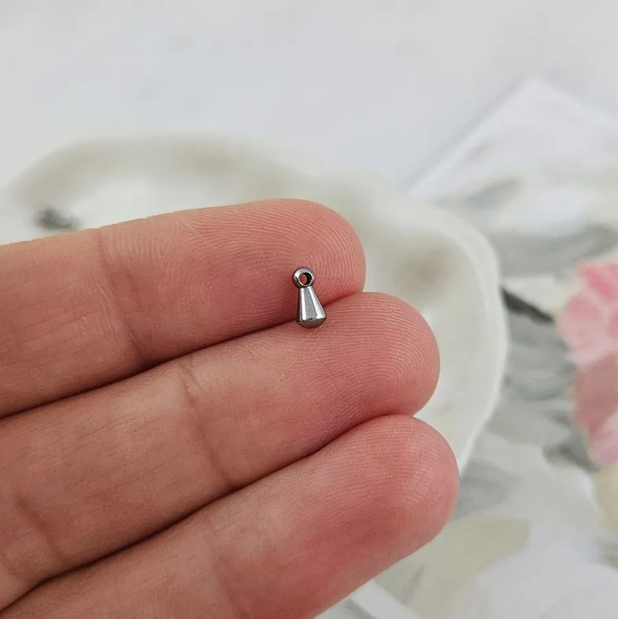 Подвеска Капля 6х3 мм, нержавеющая сталь (10145) купить с доставкой по России | Интернет-магазин Viva Beads