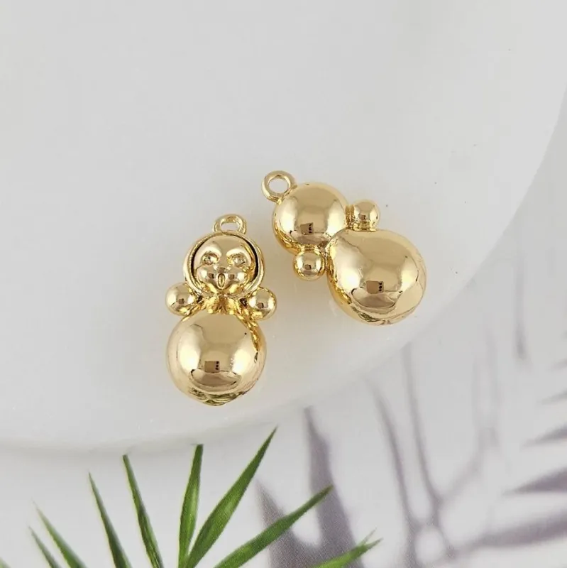 Подвеска Матрешка 19.4x10.5х7.4 мм, позолота 14К (10067-З) купить с доставкой по России | Интернет-магазин Viva Beads