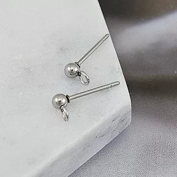 Пуссеты гвоздики Шарик 3 мм сталь (6234-3) швензы для серег купить с доставкой по России | Интернет-магазин Viva Beads