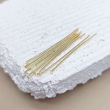 10 шт. Штифты со шляпкой 35х0.7 мм позолота (6551-35 0.7-З) купить в Воронеже | Заказать в интернет-магазине Viva Beads
