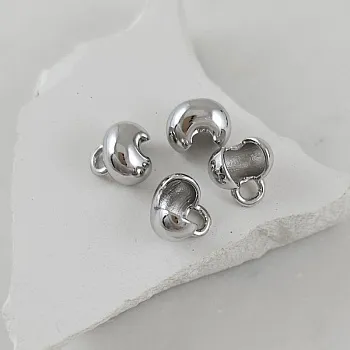 1 шт. Концевик зажимной 8.7х5.2 мм для шарика 4 - 4.5 мм, родиевое покрытие (10112-Р) купить с доставкой по России | Заказать в интернет-магазине Viva Beads
