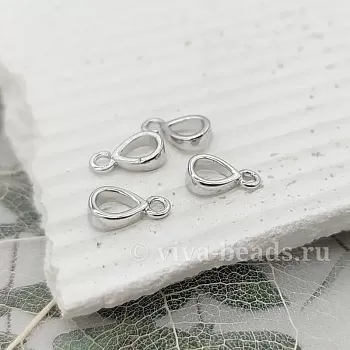 Бейл 8.7х2.4 мм для подвесок, кулонов родиевое покр. (6859-Р) купить с доставкой по России | Интернет-магазин Viva Beads