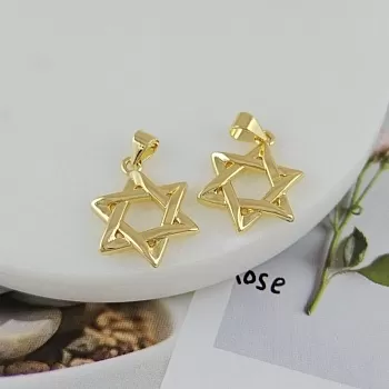 Подвеска Звезда Давида 20.7х15.7 мм позолота 14К (9871-З) купить с доставкой по России | Интернет-магазин Viva Beads