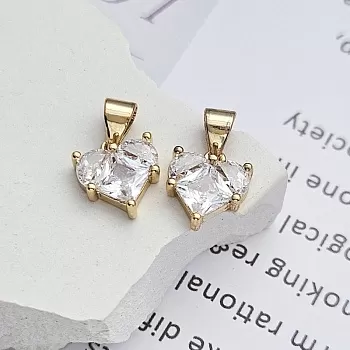 Подвеска Сердце 10 мм с фианитами, Crystal, классическое золото 14К (8350-КРЗ) Подвеска Сердце 10 мм с фианитами, Crystal, классическое золото 14К (8350-КРЗ)
