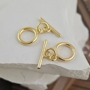 УЦЕНКА Замок тоггл кольцо 9 мм позолота 14К (7677-З-УЦ) купить в Воронеже | Заказать в интернет-магазине Viva Beads
