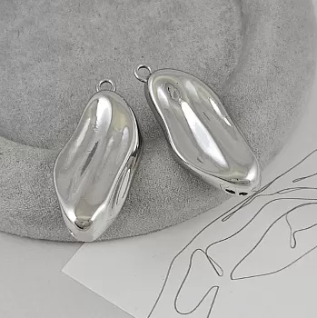 УЦЕНКА Подвеска кулон Лист 43х18.2х5.3 мм родиевое покрытие (9552-Р-УЦ) купить с доставкой по России | Интернет-магазин Viva Beads