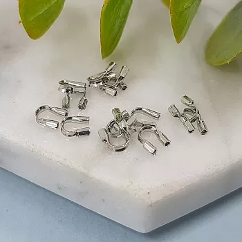 1 шт. Защита тросика 4.5x4x1 мм родиевое покр. (5335-Р) купить с доставкой по России | Интернет-магазин Viva Beads