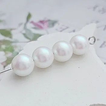 10 шт. Бусина имитация жемчуга ок. 8 мм, РОМ пластик (8704-8) купить с доставкой по России | Интернет-магазин Viva Beads