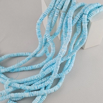 нить 30 см Диски из ракушки ок. 5-6 мм, голубой (5428-Г) для бижутерии купить с доставкой по России | Интернет‑магазин Viva Beads