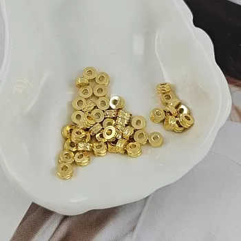 10 шт. Бусина разделитель 4х2 мм с насечками, позолота 18К (9904-З) купить с доставкой по России | Интернет-магазин Viva Beads