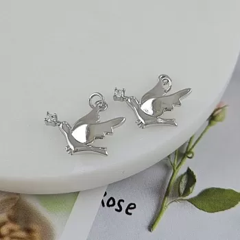 УЦЕНКА Подвеска Птица 15.6х17.5 мм с фианитом родиевое покрытие (9873-Р-УЦ) УЦЕНКА Подвеска Птица 15.6х17.5 мм с фианитом родиевое покрытие (9873-Р-УЦ)