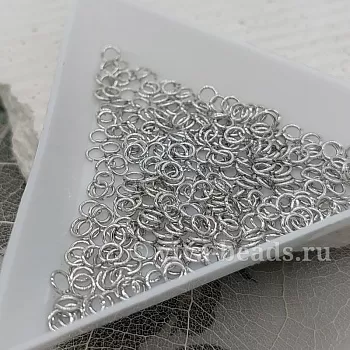 20 шт. Колечки соединительные 3х0.5 мм родиевое покр. (6709-Р) купить в Воронеже | Заказать в интернет-магазине Viva Beads
