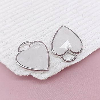 Подвеска Сердце 22.7х19.7 мм горный хрусталь, родиевое покр. (7726-РХР) купить в Воронеже | Заказать в интернет-магазине Viva Beads
