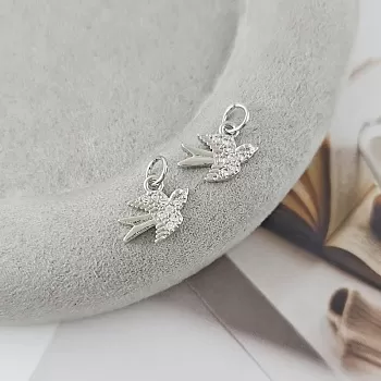 Подвеска Птица 9x12x2 мм с фианитами родиевое покр. (6522-Р) купить с доставкой по России | Интернет-магазин Viva Beads