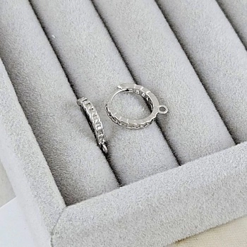 Швензы колечки с замком 15х2.3 мм родиевое покрытие (9585-Р) швензы для серег купить с доставкой по России | Интернет-магазин Viva Beads