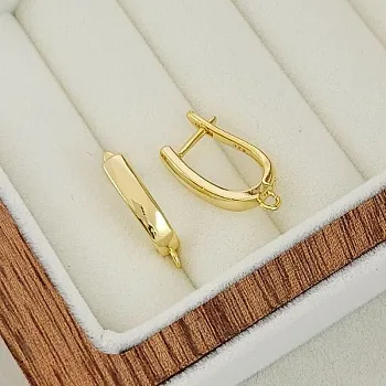 Швензы с английским замком базовые 18х3.5 мм позолота 14К (6310-З) швензы для серег купить с доставкой по России | Интернет-магазин Viva Beads