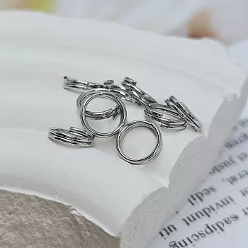 10 шт. Колечки двойные 7 мм родиевое покрытие (6918-7-Р) соединительные колечки и кольца-коннекторы купить с доставкой по России | Интернет-магазин Viva Beads