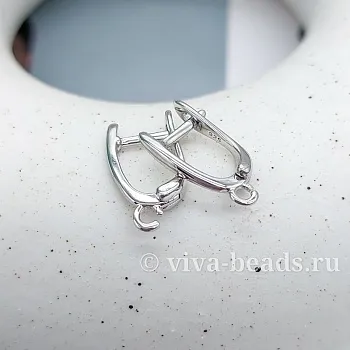 Швензы с замком 16 мм родиевое покр. (5452-Р) швензы для серег купить с доставкой по России | Интернет-магазин Viva Beads