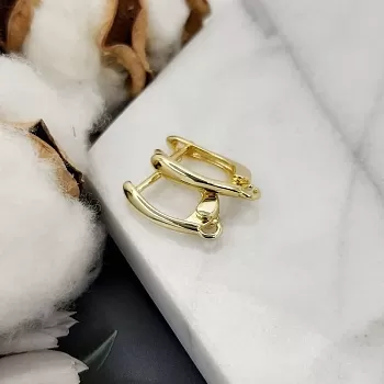 Швензы с замком базовые 16 мм позолота 14К (5038-З) швензы для серег купить с доставкой по России | Интернет-магазин Viva Beads