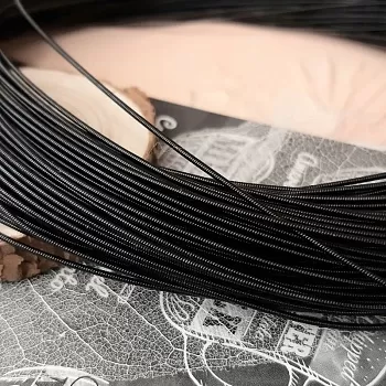 5 гр. Канитель жесткая 1 мм черный (3456) купить в #REGION_P# | Заказать в интернет-магазине Viva Beads
