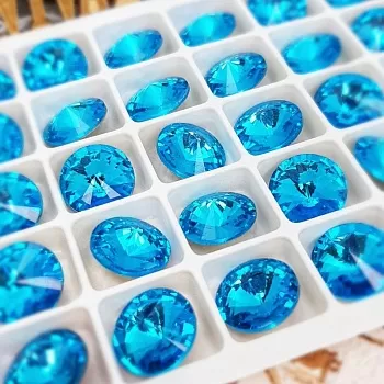 Риволи 12 мм хрустальное стекло Aquamarine (4139) купить в #REGION_P# | Заказать в интернет-магазине Viva Beads
 Риволи 12 мм хрустальное стекло Aquamarine (4139) купить в #REGION_P# | Заказать в интернет-магазине Viva Beads