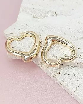 Подвеска коннектор Сердце 24x23х4.5 мм позолота (8061-З) купить с доставкой по России | Интернет-магазин Viva Beads