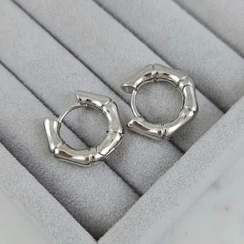 Швензы конго, бублики, кольца Бумбук 20х4 мм, родиевое покрытие (5532-Р) купить с доставкой по России | Интернет-магазин Viva Beads