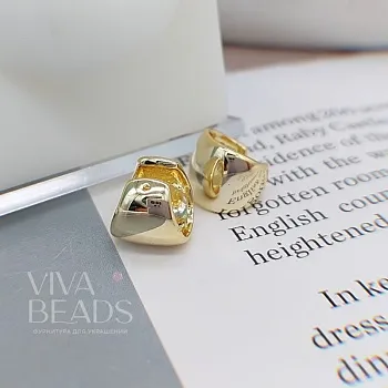 Кафф 9.8х11.3 мм позолота (7654-З) купить с доставкой по России | Интернет-магазин Viva Beads