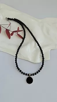 ЭКЛИПС — набор для создания элегантного чокера из оникса (НАБОР-57) купить с доставкой по России | Интернет-магазин Viva Beads