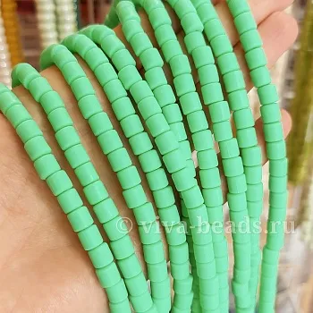 Нить 19 см Каучук (пластик) 6 мм салатовый (6486-С) купить с доставкой по России | Интернет-магазин Viva Beads