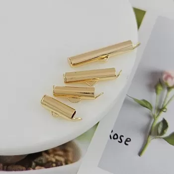 УЦЕНКА Концевик трубочка слайдер 5.5x12.5x4 мм позолота 18К (7085-12-З-УЦ) купить с доставкой по России | Заказать в интернет-магазине Viva Beads
