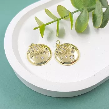 Подвеска с фианитами 20 мм позолота (5497-З) купить с доставкой по России | Интернет-магазин Viva Beads