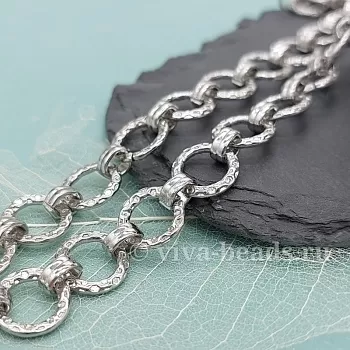 10 см Цепь 12 мм /толщина/ родиевое покрытие (6553-Р) купить в Воронеже | Заказать в интернет-магазине Viva Beads

