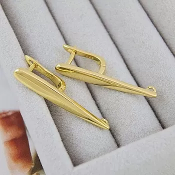 Швензы с английским замком 32х4.7 мм удлиненные в позолоте 14К (9712-З) швензы для серег купить с доставкой по России | Интернет-магазин Viva Beads