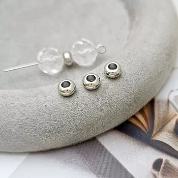 1 шт. Бусина разделитель рондель 6х3.3 мм родиевое покрытие (9188-Р) купить с доставкой по России | Интернет-магазин Viva Beads