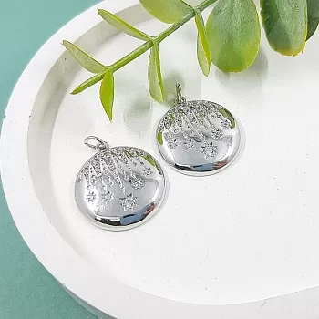 Подвеска с фианитами 20 мм родиевое покр. (5497-Р) купить с доставкой по России | Интернет-магазин Viva Beads