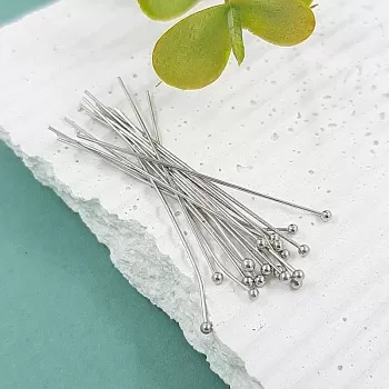 10 шт. Пины с шариком 0,5х35 мм родиевое покр. (2791-Р) пины и штифты для бижутерии купить с доставкой по России | Интернет-магазин Viva Beads