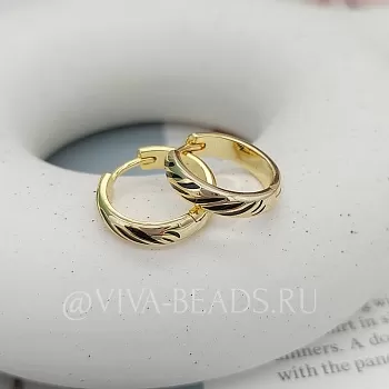 Швензы кольца, бублики, конго, 20х4.5 мм эмаль, позолота (7476-ЗЧ) Швензы кольца, бублики, конго, 20х4.5 мм эмаль, позолота (7476-ЗЧ)
