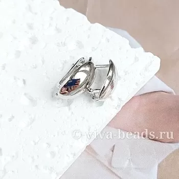 Швензы с замком 17х8 мм родиевое покр. (7053-Р) купить в Воронеже | Заказать в интернет-магазине Viva Beads
 Швензы с замком 17х8 мм родиевое покр. (7053-Р) купить в Воронеже | Заказать в интернет-магазине Viva Beads