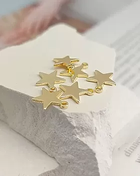 Подвеска Звезда 9.8х9x1 мм позолота (4818-З) Подвеска Звезда 9.8х9x1 мм позолота (4818-З)