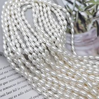 Нить 39 см Жемчуг Майорка рис 3.8х6 мм белый (7951) купить в Воронеже | Заказать в интернет-магазине Viva Beads
