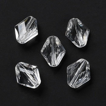 1 шт. Бусина 10x8x4 мм граненый ромб, прозрачный, хрустальное стекло (9672-Б) купить с доставкой по России | Интернет-магазин Viva Beads