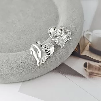 Подвеска Сердце 17.2х17.7 мм родиевое покрытие (9304-Р) купить с доставкой по России | Интернет-магазин Viva Beads