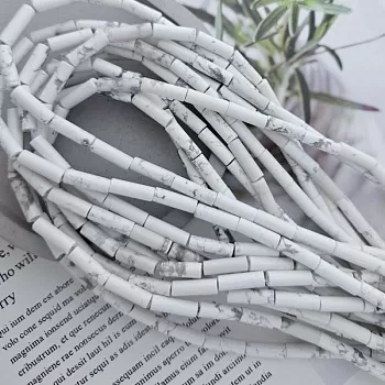 Нить 18 см Говлит синтетический трубочки 13x4 мм белый (4675) для бижутерии купить с доставкой по России | Интернет‑магазин Viva Beads