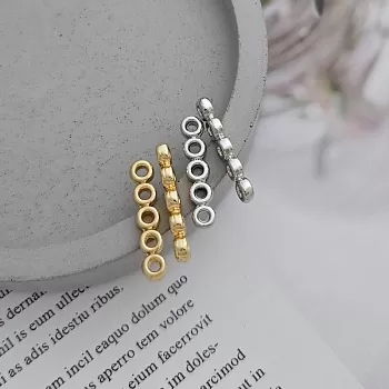 1 шт. Бусина /разделитель/ на 5 нитей 22x4.4х2.3 мм родиевое покрытие (8839-5-Р) купить с доставкой по России | Интернет-магазин Viva Beads